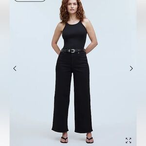 Madewell Curvy Perfect Vintage Wide Leg black jeans size 25